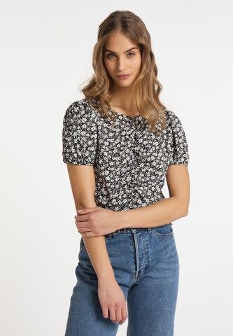 MYMO Blouse in Zwart: voorkant