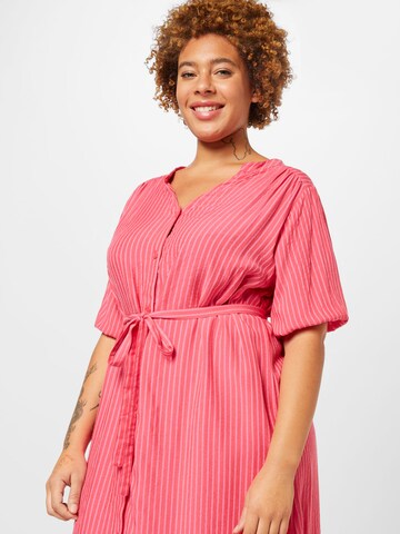 ONLY Carmakoma - Vestido camisero en rosa