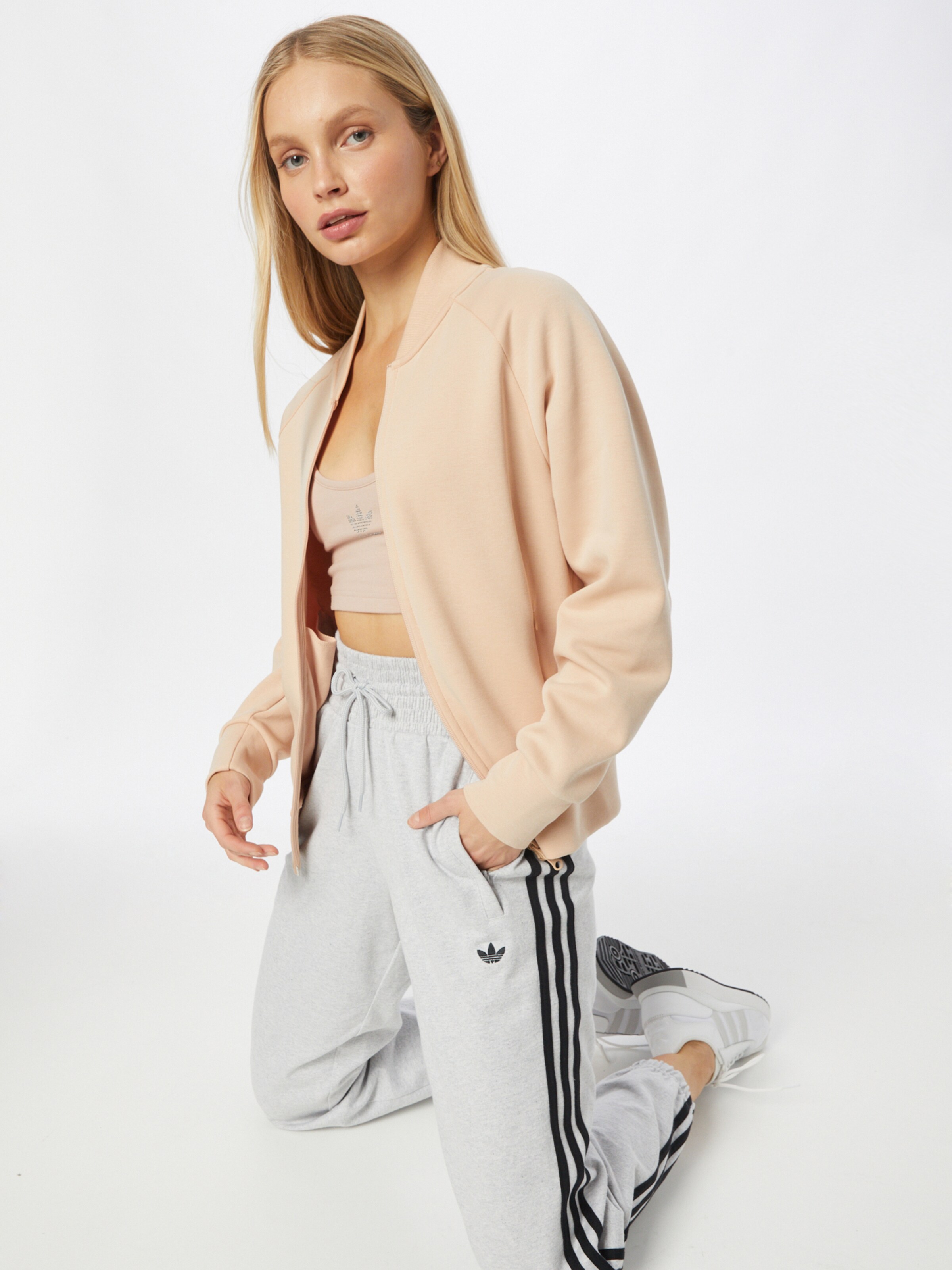 Frauen Sportarten ADIDAS PERFORMANCE Sportsweatjacke in Puder - UK08967 Frauen Sportarten ADIDAS PERFORMANCE Sportsweatjacke in Puder - UK08967