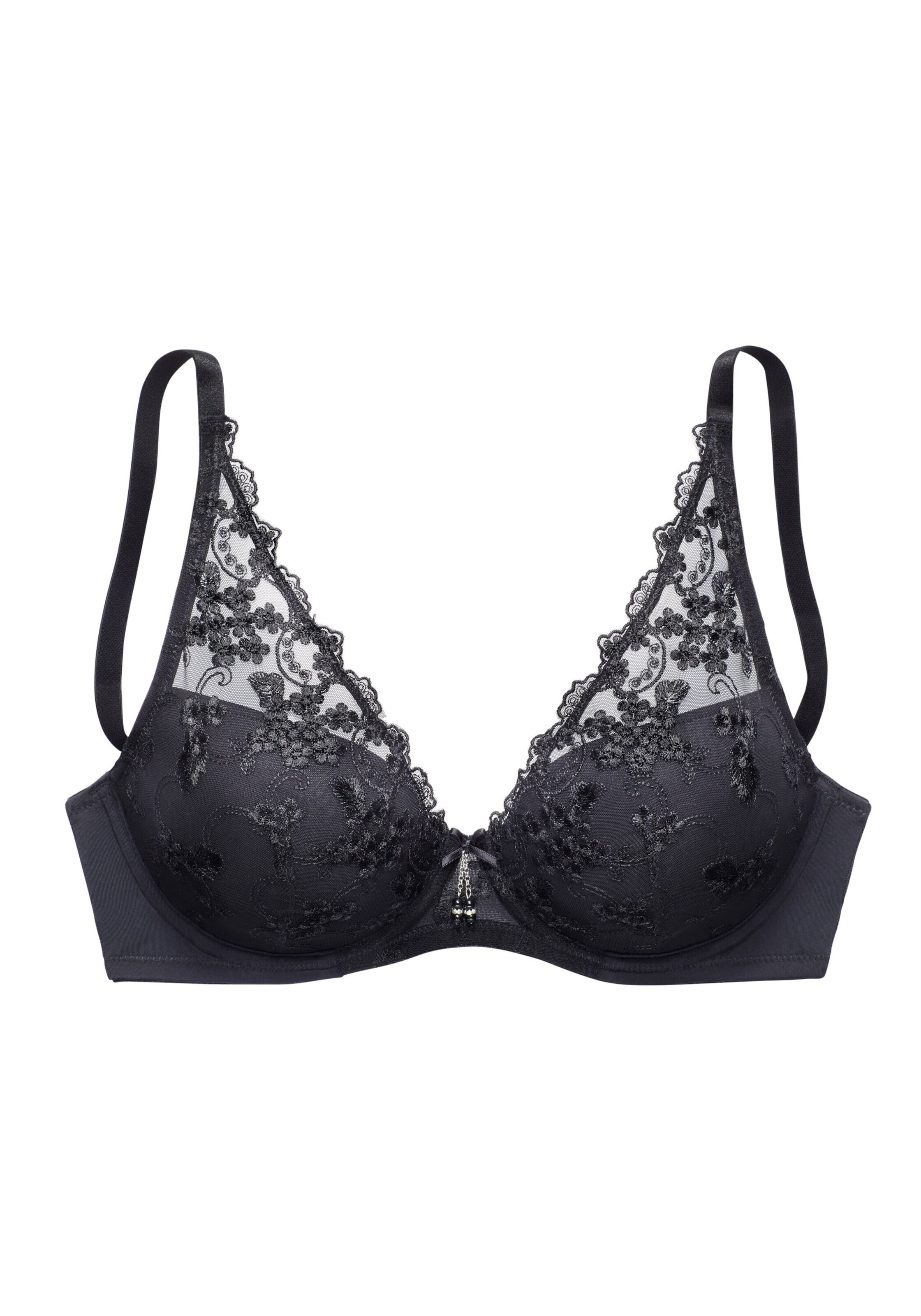 LASCANA Triangle Bra in Black: front