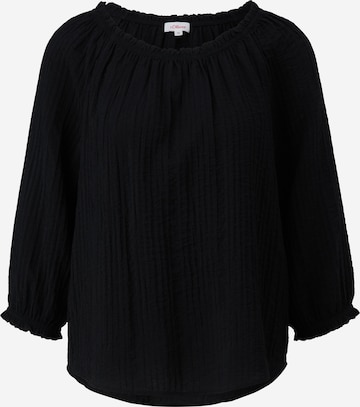 s.Oliver Blouse in Zwart: voorkant