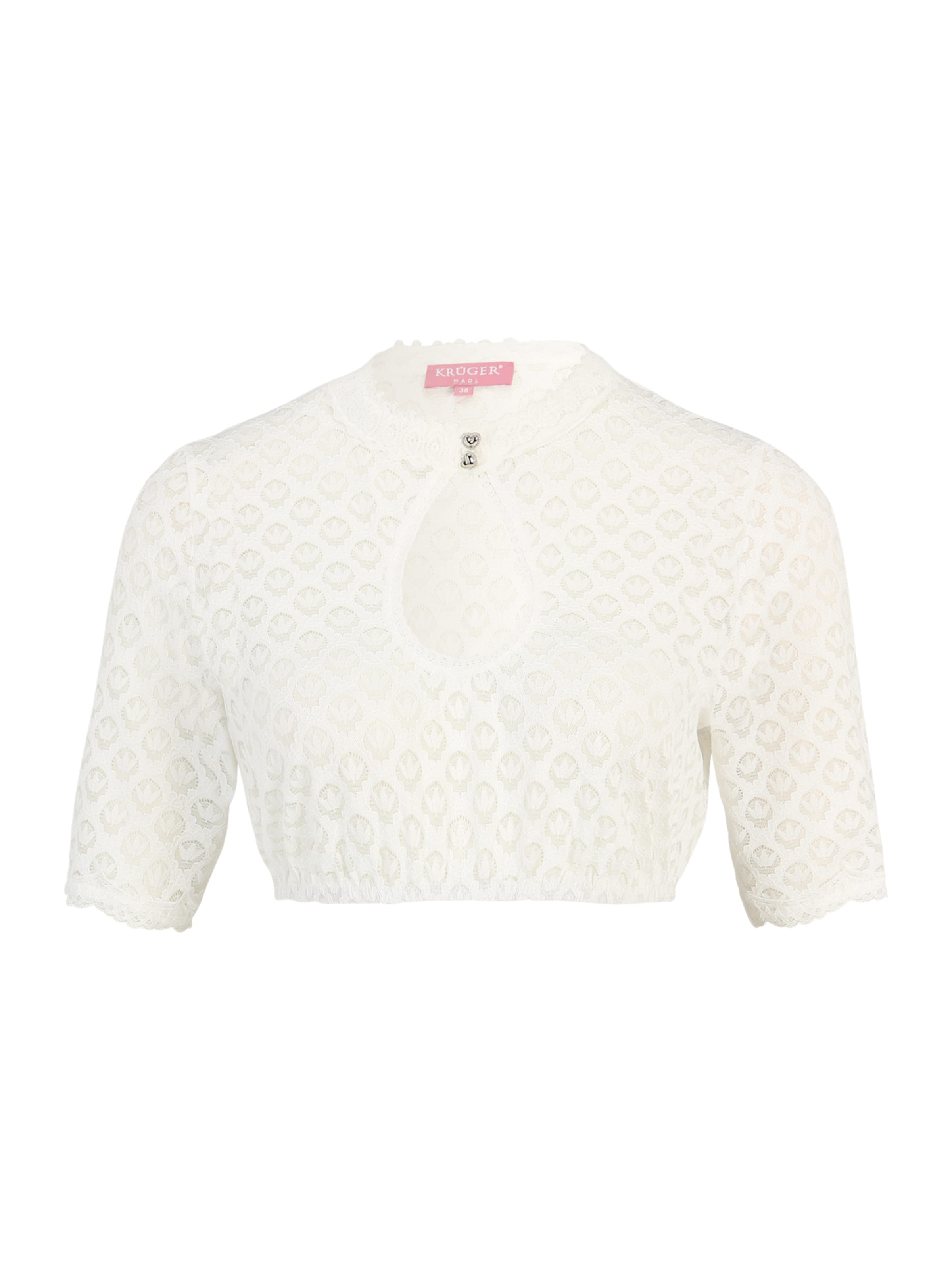 Krüger Madl Блуза в традиционен стил в бяло: отпред