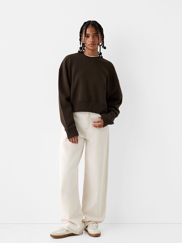 Sweat-shirt Bershka en marron