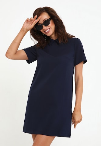 Awesome Apparel Dress in Blue: front