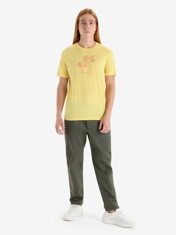 ICEBREAKER Performance shirt 'Tech Lite II Giant Ferns' in Yellow