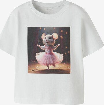 NAME IT Shirt 'NMFVOTEA' in White: front