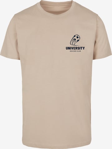 T-Shirt 'University Soccer Club Classic Minimalist' F4NT4STIC en beige : devant