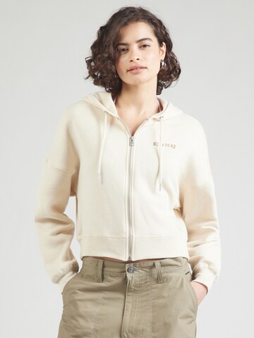 ROXY Sweatjacke 'NEVER BETTER' in Beige: Vorderseite