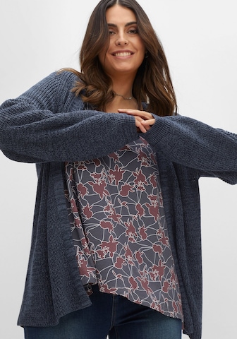 SHEEGO Knit Cardigan in Blue