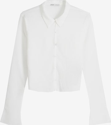 Bershka Bluzka w kolorze biały: przód