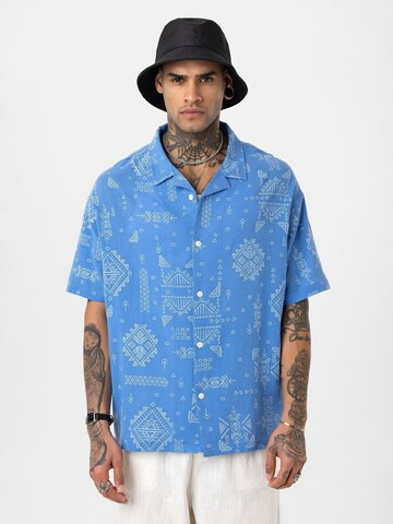 Dandalo Comfort Fit Hemd 'Henk' in Blau: Vorderseite