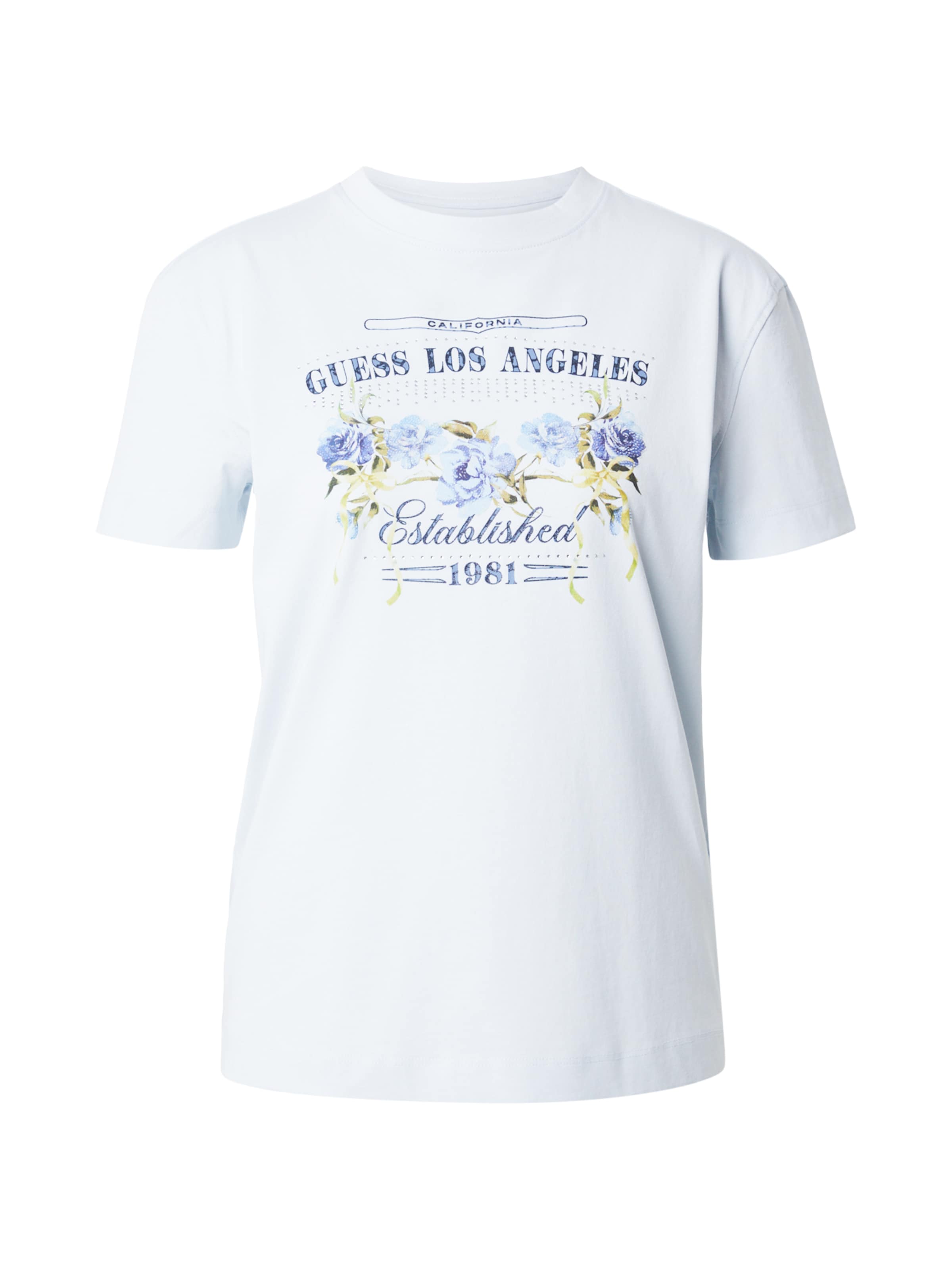 GUESS Μπλουζάκι σε μπλε: μπροστά