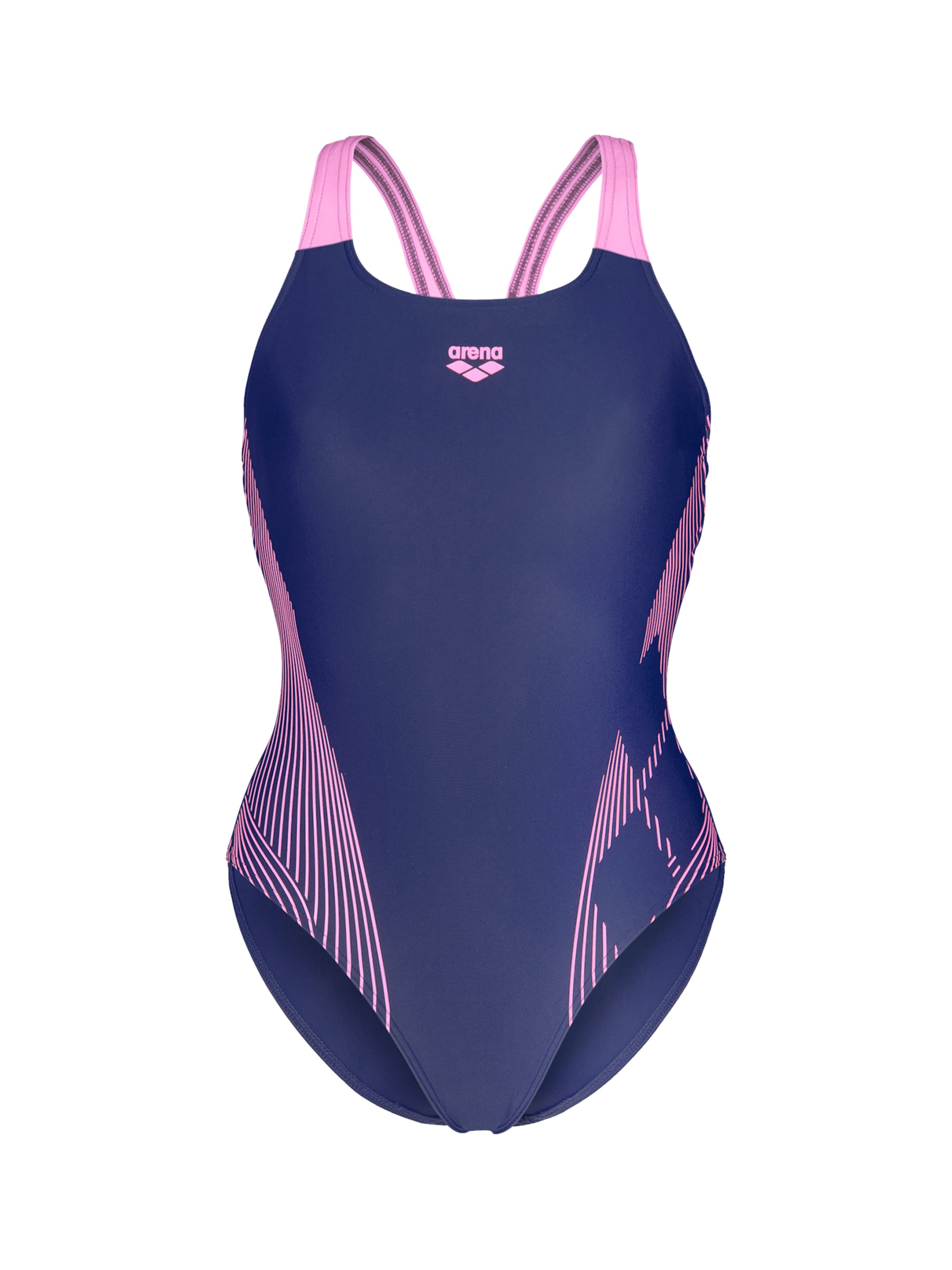 ARENA - Soutien Bustier Fato de banho 'Pro Back' em azul: frente