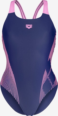 ARENA Bustier Uimapuku 'Pro Back' värissä sininen: etupuoli