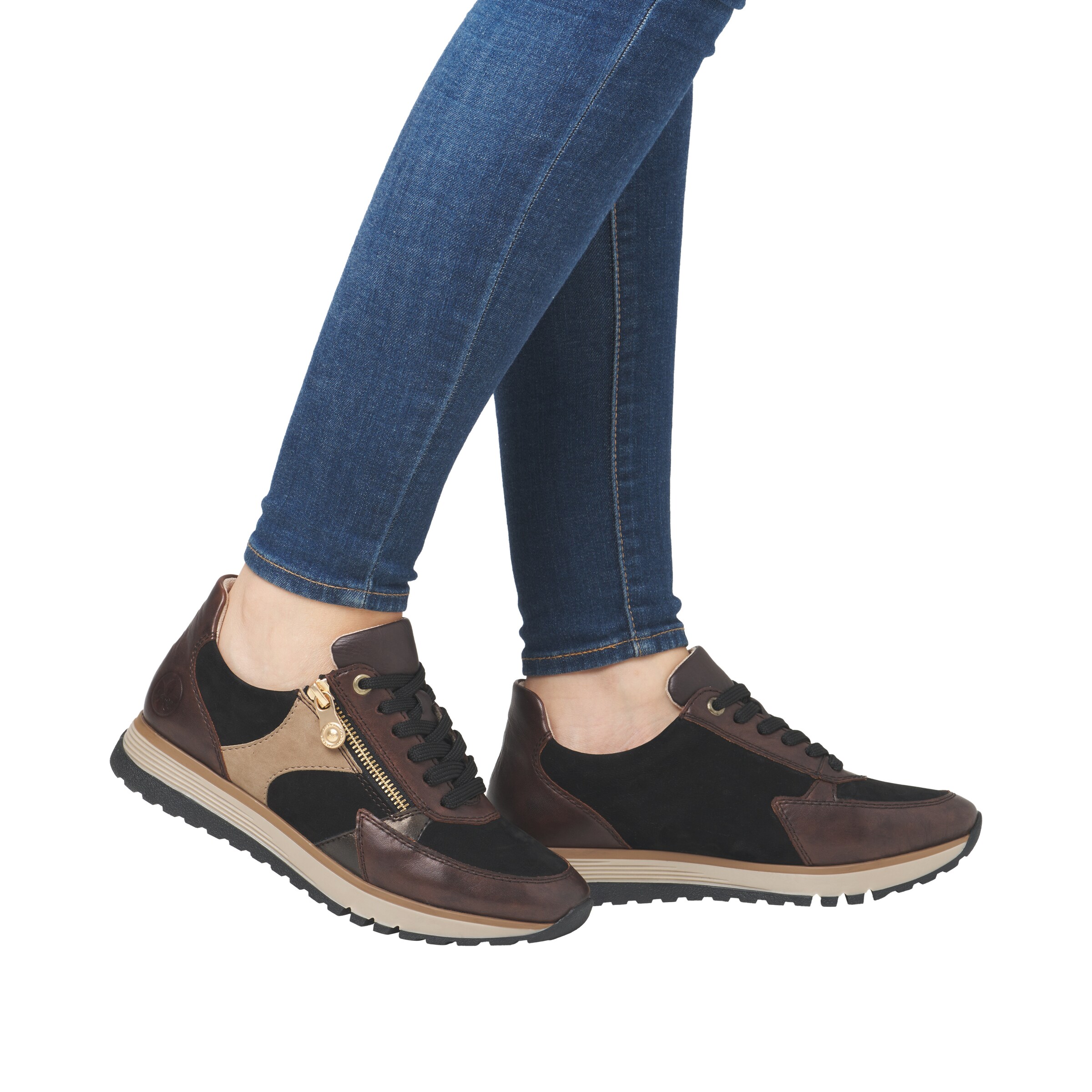 Baskets basses Rieker en marron