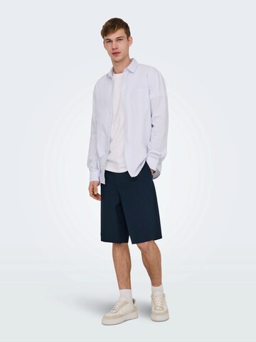 Only & Sons Wide leg Trousers 'ONSDAVES' in Blue