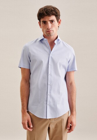 Coupe slim Chemise SEIDENSTICKER en bleu : devant