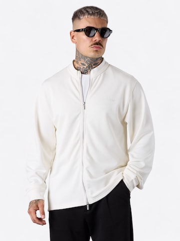 ESTEEM Sweat jacket 'Essential' in White: front