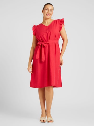 ONLY Carmakoma Φόρεμα 'JUPITER' σε κόκκινο: μπροστά