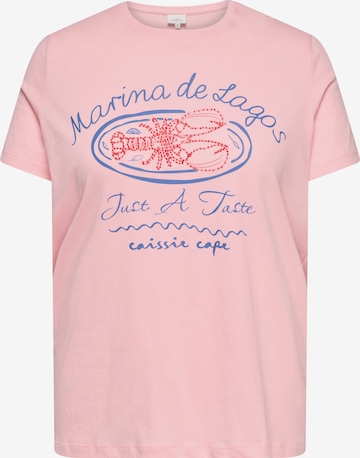 T-shirt 'CARINES' ONLY Carmakoma en rose : devant