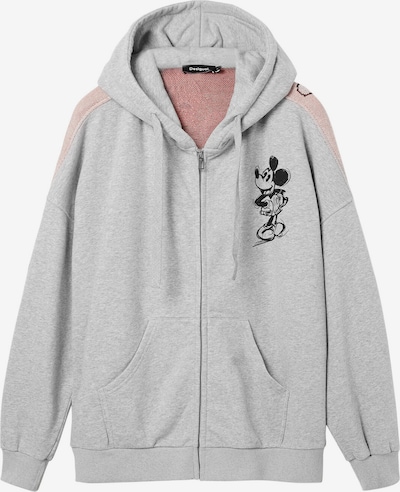 Desigual Veste de survêtement 'Mickey Mouse' en gris / pêche / pitaya / noir, Vue avec produit