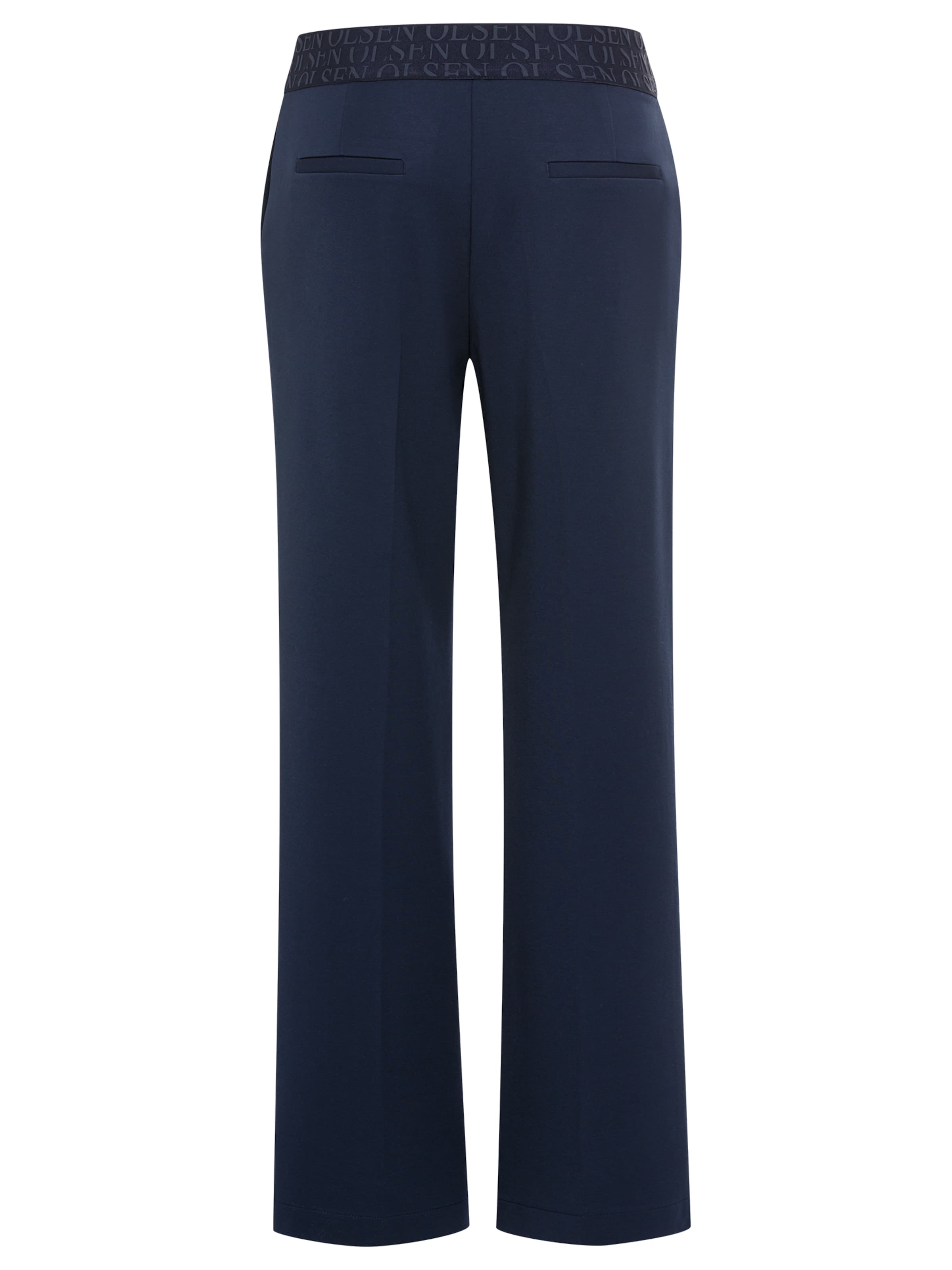 Olsen Regular Pleat-Front Pants in Blue: front