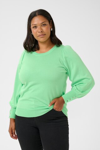 KAFFE CURVE Sweater 'Lizzy' in Green: front