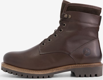 Travelin Lace-Up Boots 'Langesund' in Brown