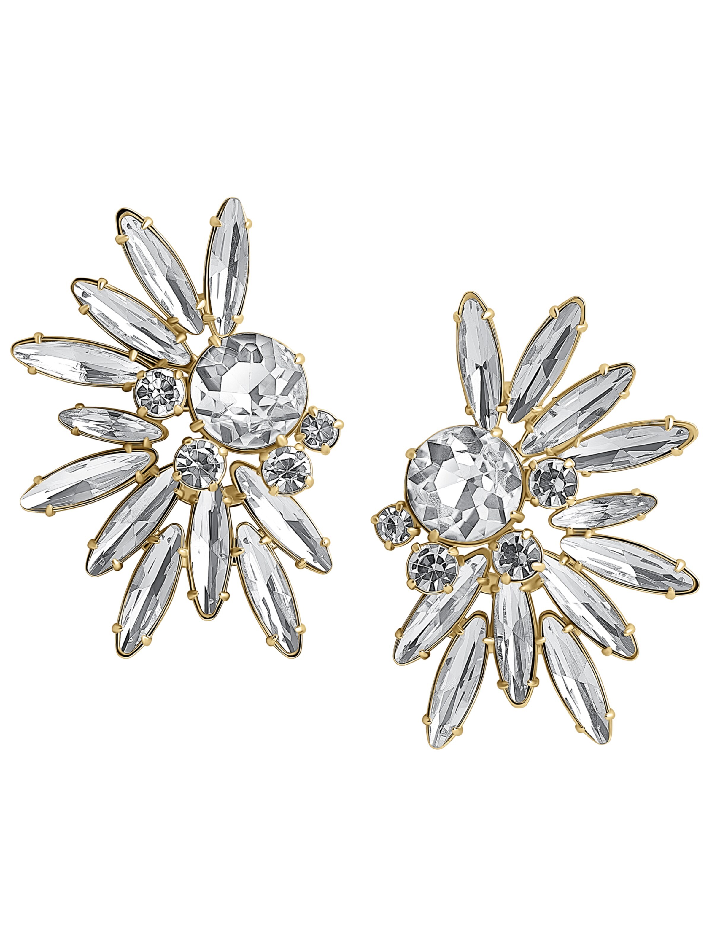 CLASSYANDFABULOUS Jewelry Earrings 'Majestic' in Gold: front