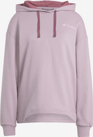ADIDAS TERREX Athletic Sweatshirt in Purple: front
