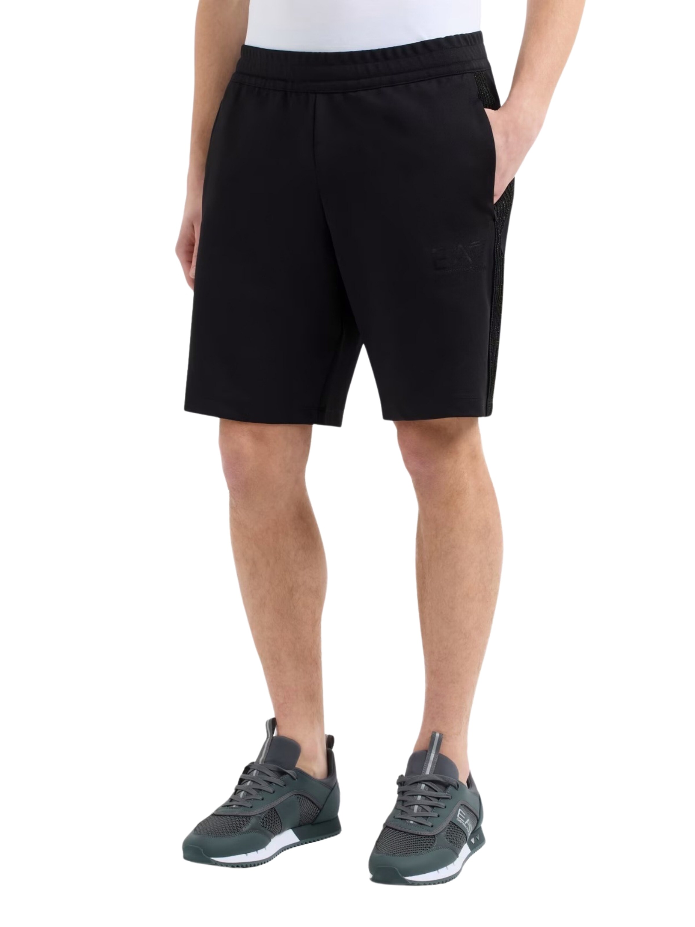 EA7 Emporio Armani Regular Pants in Black: front