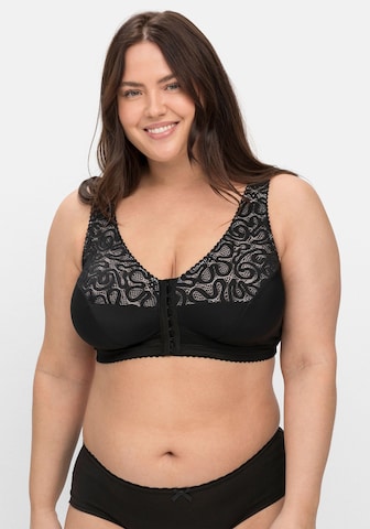 SHEEGO Minimiser Bra in Black: front