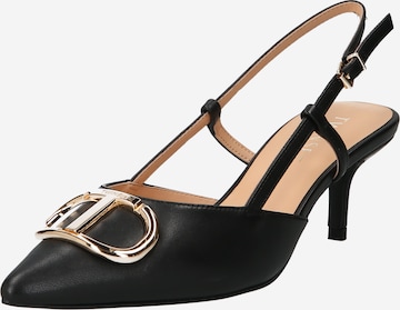 Twinset Pumps med slynger i svart: forside