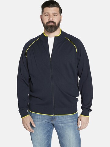 Charles Colby Knit cardigan ' Duke Glennson ' in Blue: front