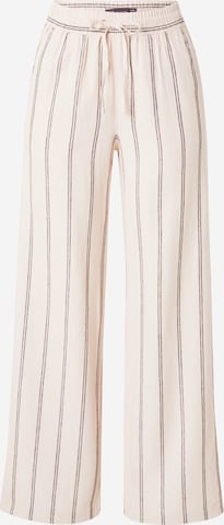 Wide Leg Pantalon Marks & Spencer en beige : devant