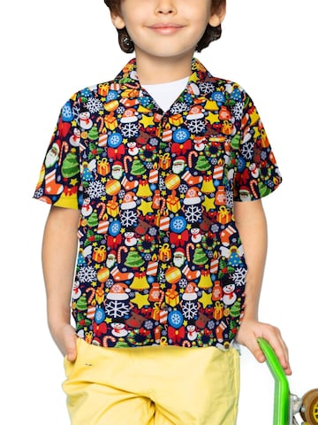 Regular fit Camicia 'Christmas Allover' di King Kameha in colori misti: frontale
