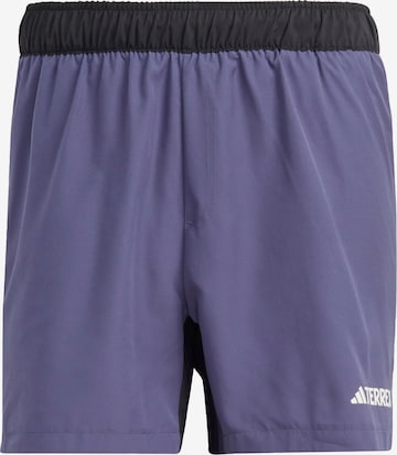 ADIDAS TERREX Slimfit Sportshorts 'Multi' in Lila: predná strana