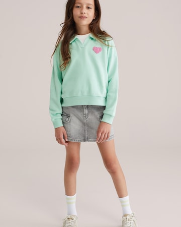 WE Fashion Bluzka sportowa 'Meisjes' w kolorze zielony