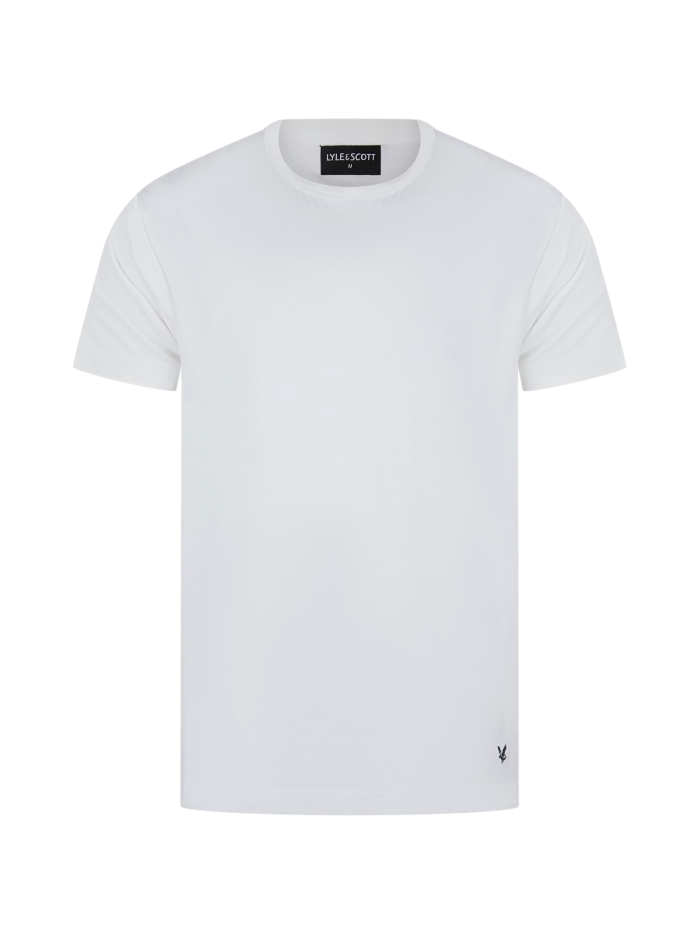 Lyle & Scott Pitkä pyjama 'Ward' värissä valkoinen