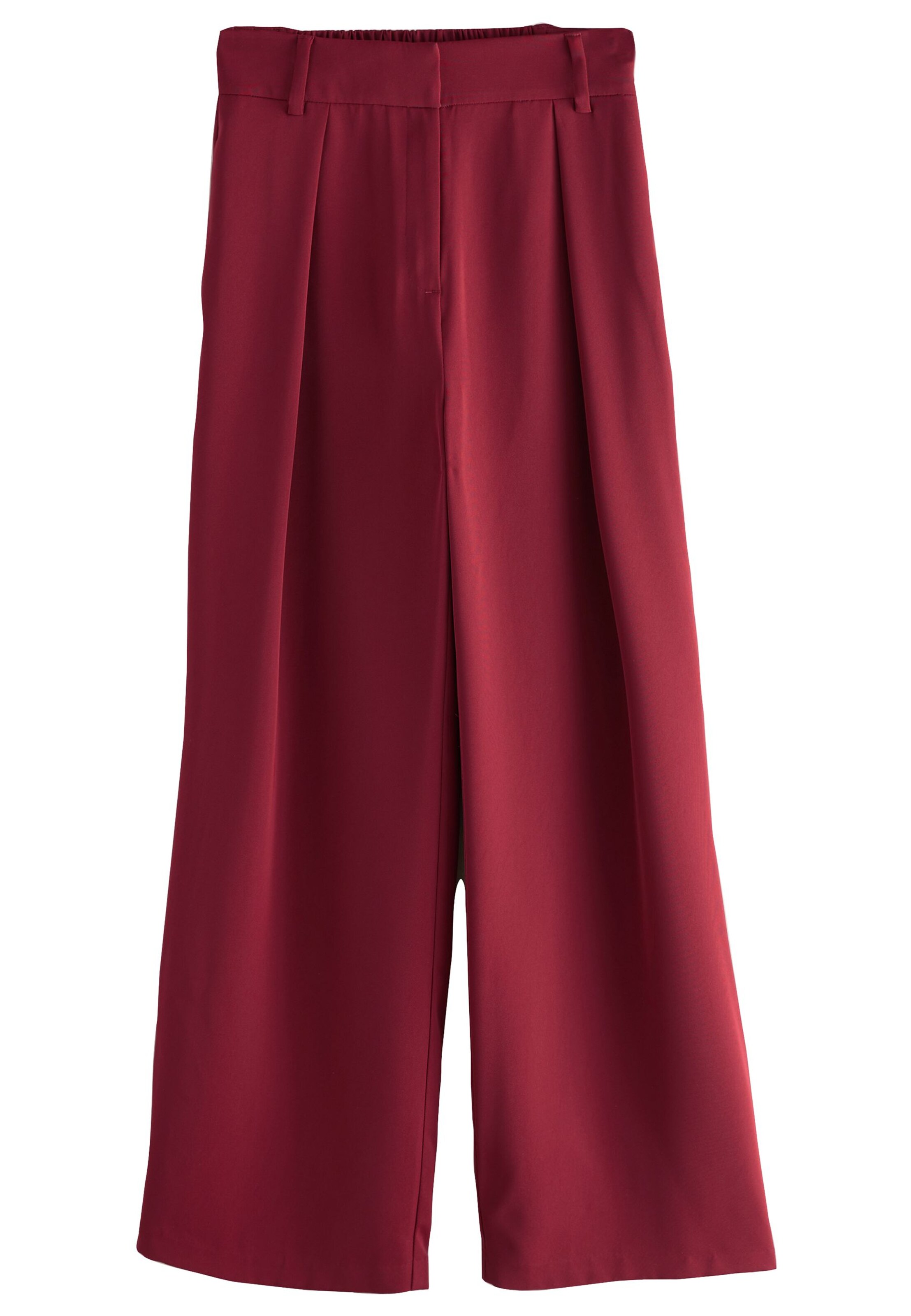 raudona Next Plačios klešnės Klostuotos kelnės: priekis