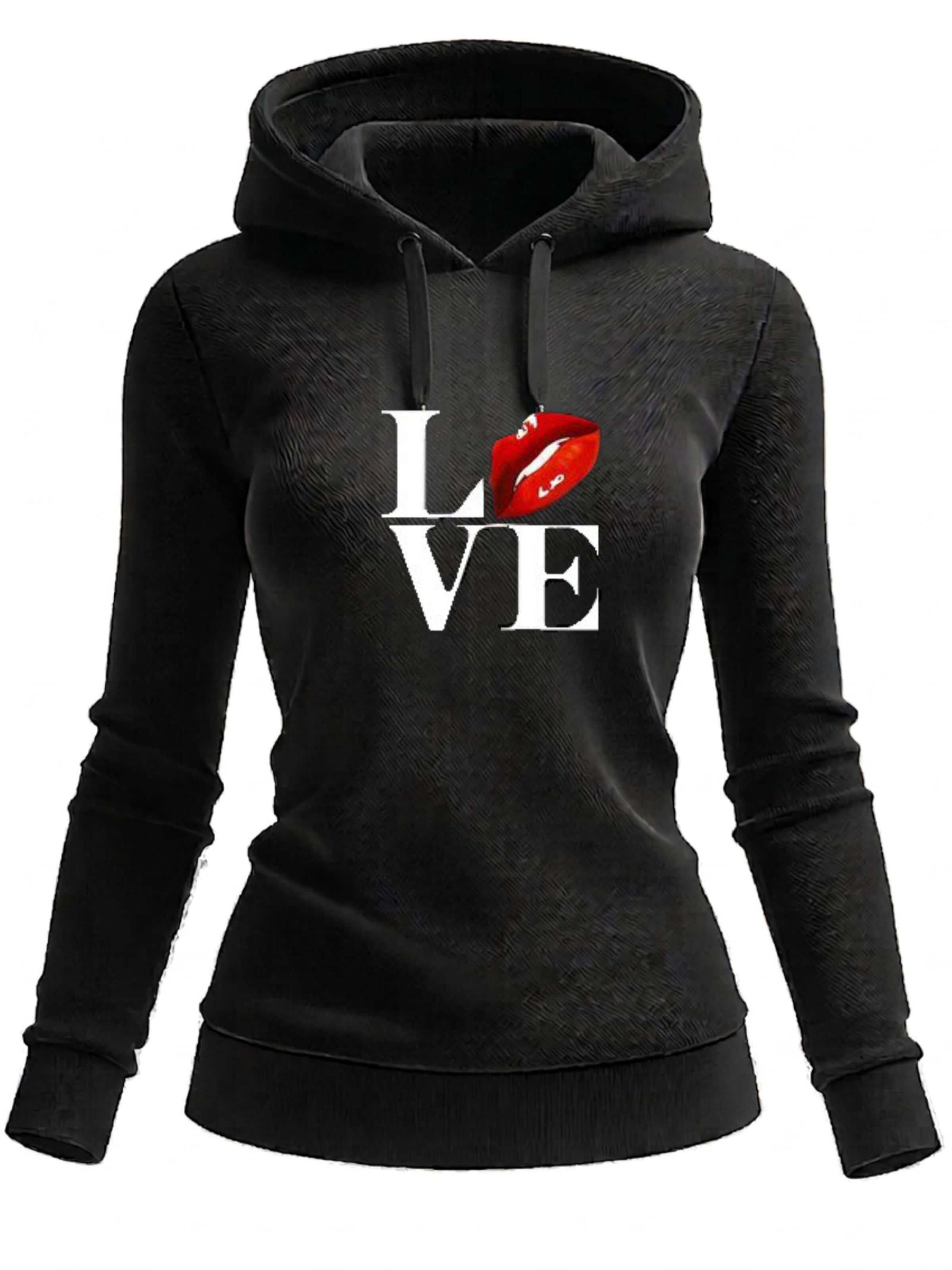 RMK Sweatshirt 'Love'‌‌‌‌‌‌ in Schwarz: Vorderseite