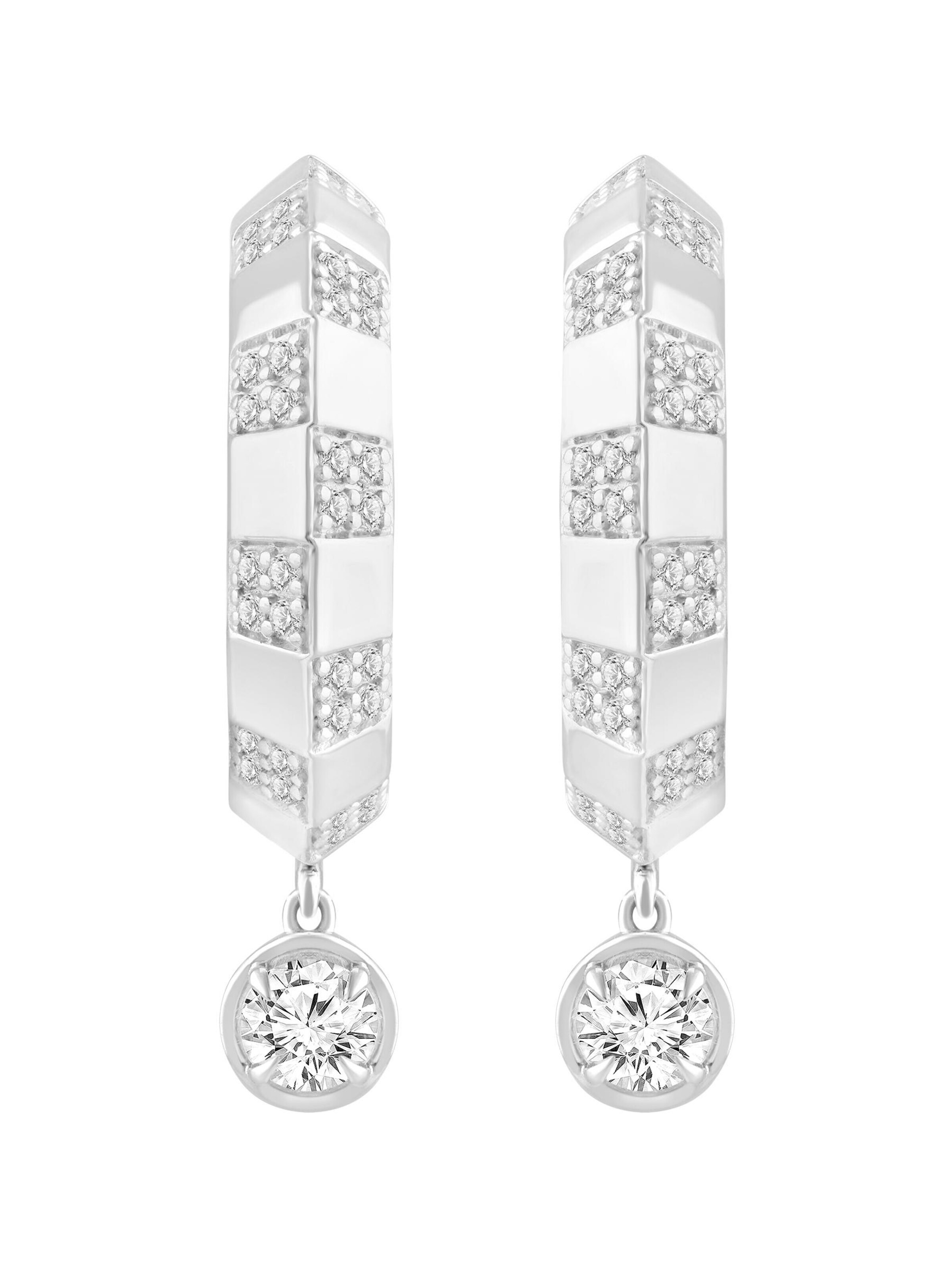 ETHISHER DIAMANTEN Ohrringe‌‌‌‌ in Silber