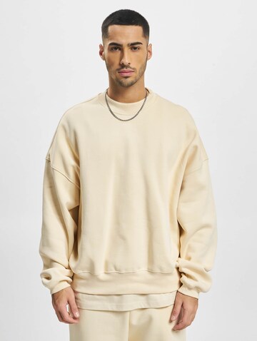 Sweat-shirt DEF en beige : devant