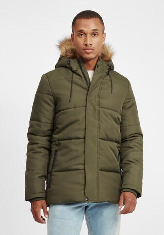 BLEND Winter Jacket 'Tenus' in Green: front