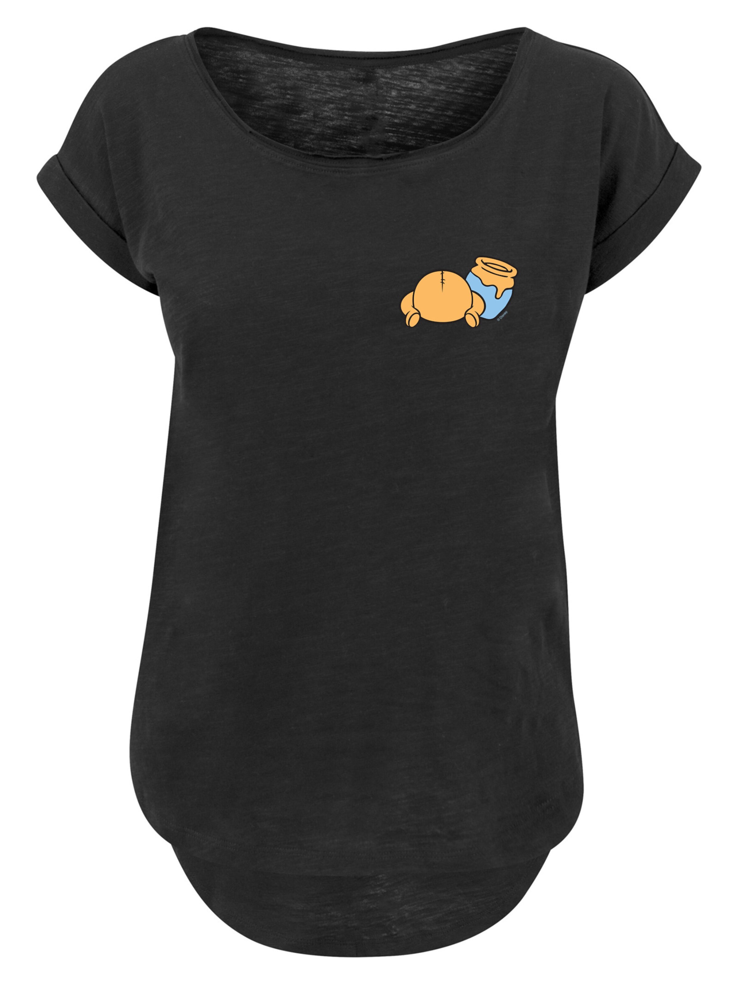 T-shirt 'Disney Winnie Puuh' F4NT4STIC en noir : devant