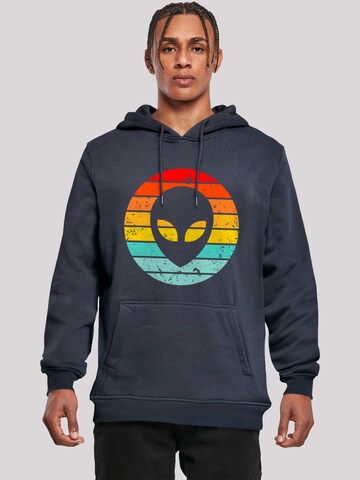 Sweat-shirt 'Alien Retro Sonnenuntergang' F4NT4STIC en bleu : devant