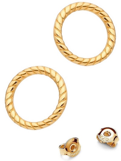 Goldene Hufeisen Earrings 'Rund' in Gold, Item view