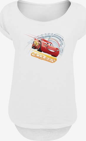 T-shirt 'Cars Lightning McQueen' F4NT4STIC en blanc : devant