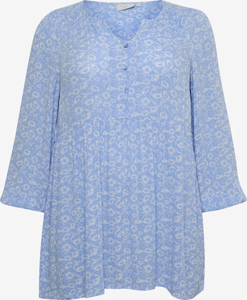 KAFFE CURVE Tunic 'Riona' in Blue: front