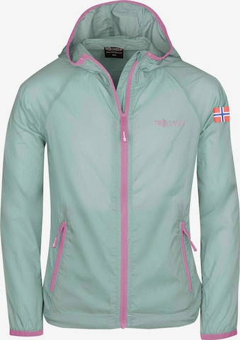 TROLLKIDS Outdoor jacket in Green: front